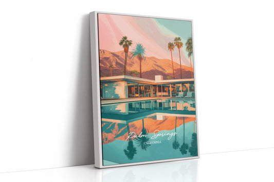 Desert Oasis Mirrors Mountain Glow