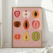 Fruits of Love – Feminine Fruit Print on Pink