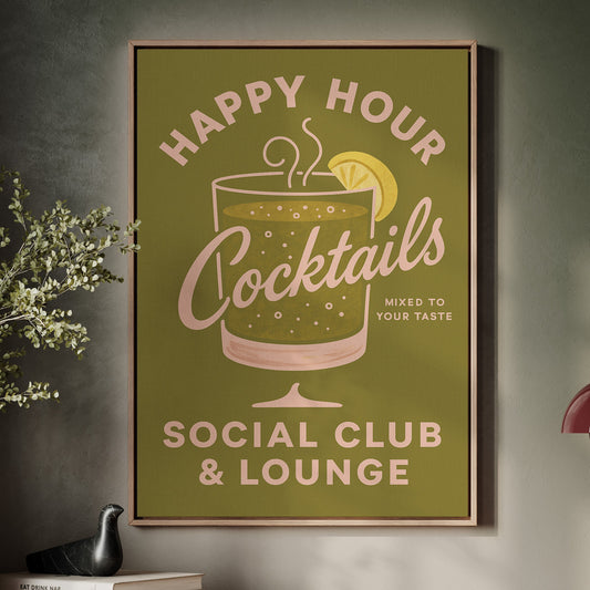 Happy Hour Cocktails Lounge Print