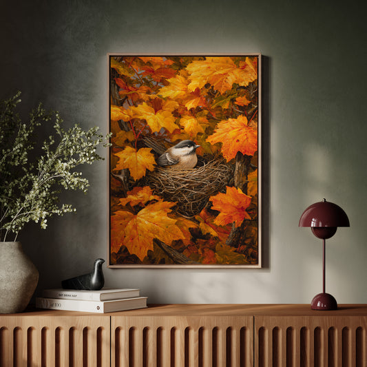 Maple Leaves Shield Chickadee's Rest