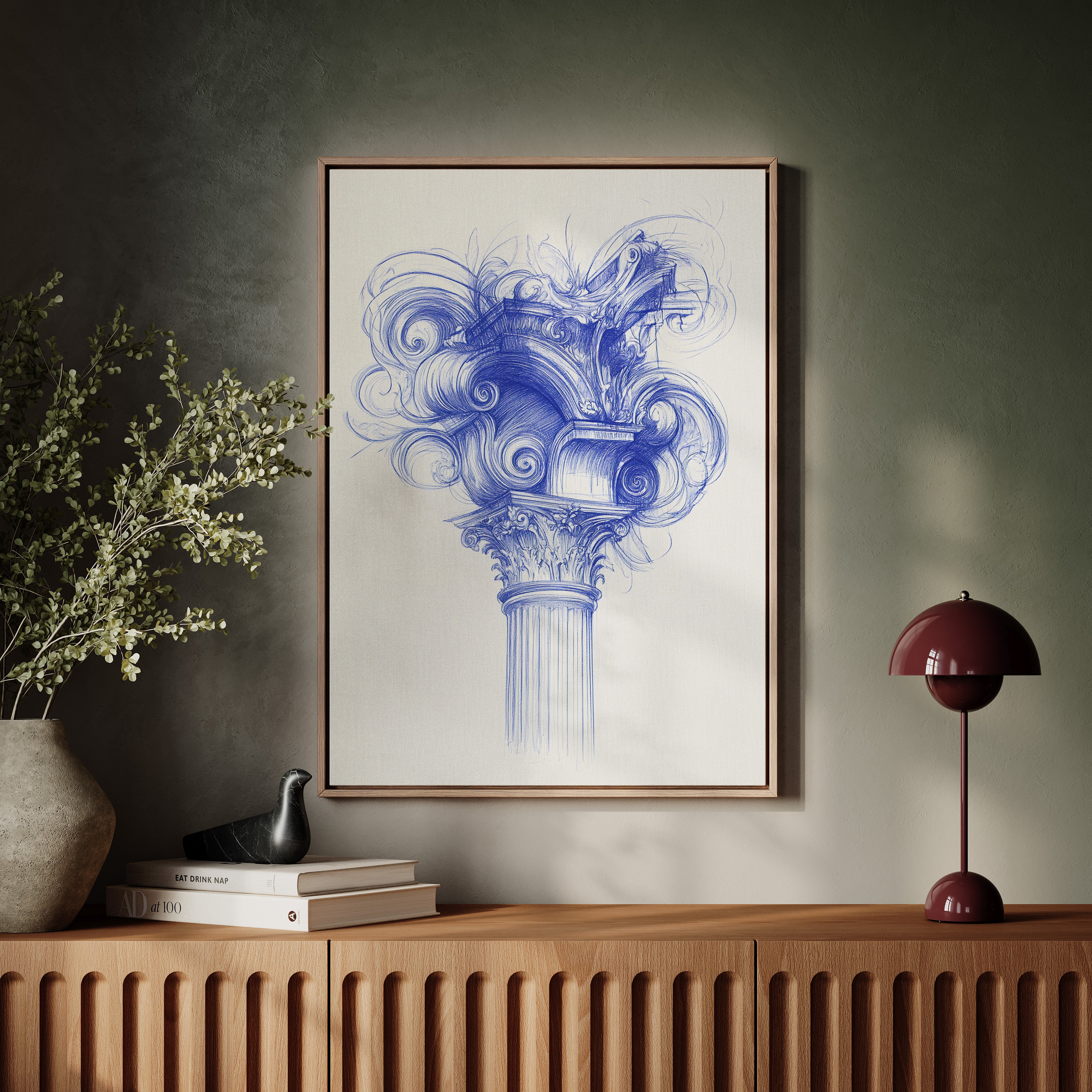 Corinthian Dreams In Cobalt Blue