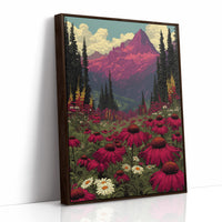 Alpenglow Meadow: Retro National Park Poster
