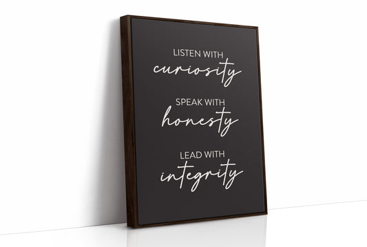Listen Speak Lead With Integrity