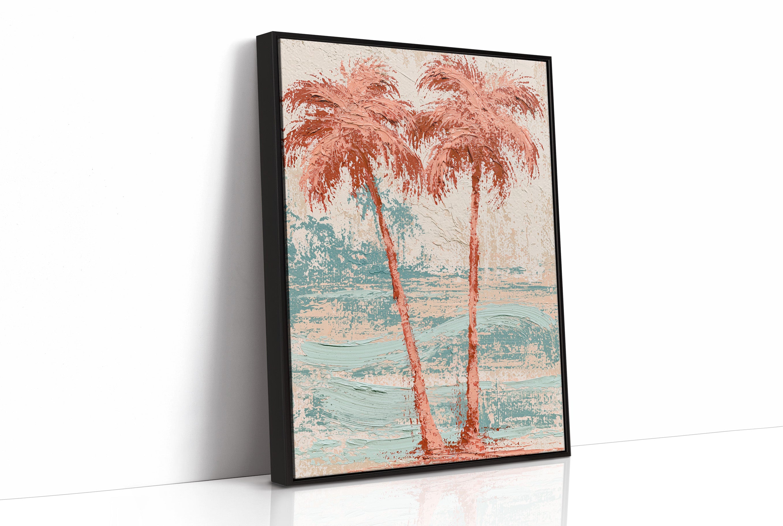 Two Palms Lean In, Coral Heart