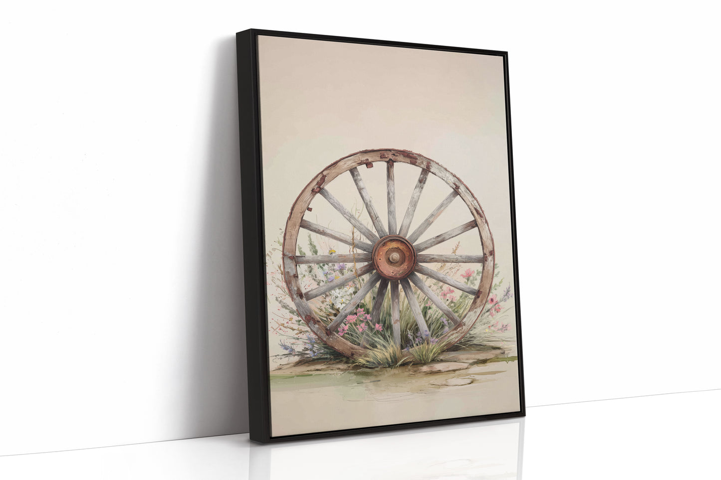Wagon Wheel Meets Desert Wildflowers