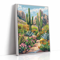 Sunlit Path Through Saguaro Country