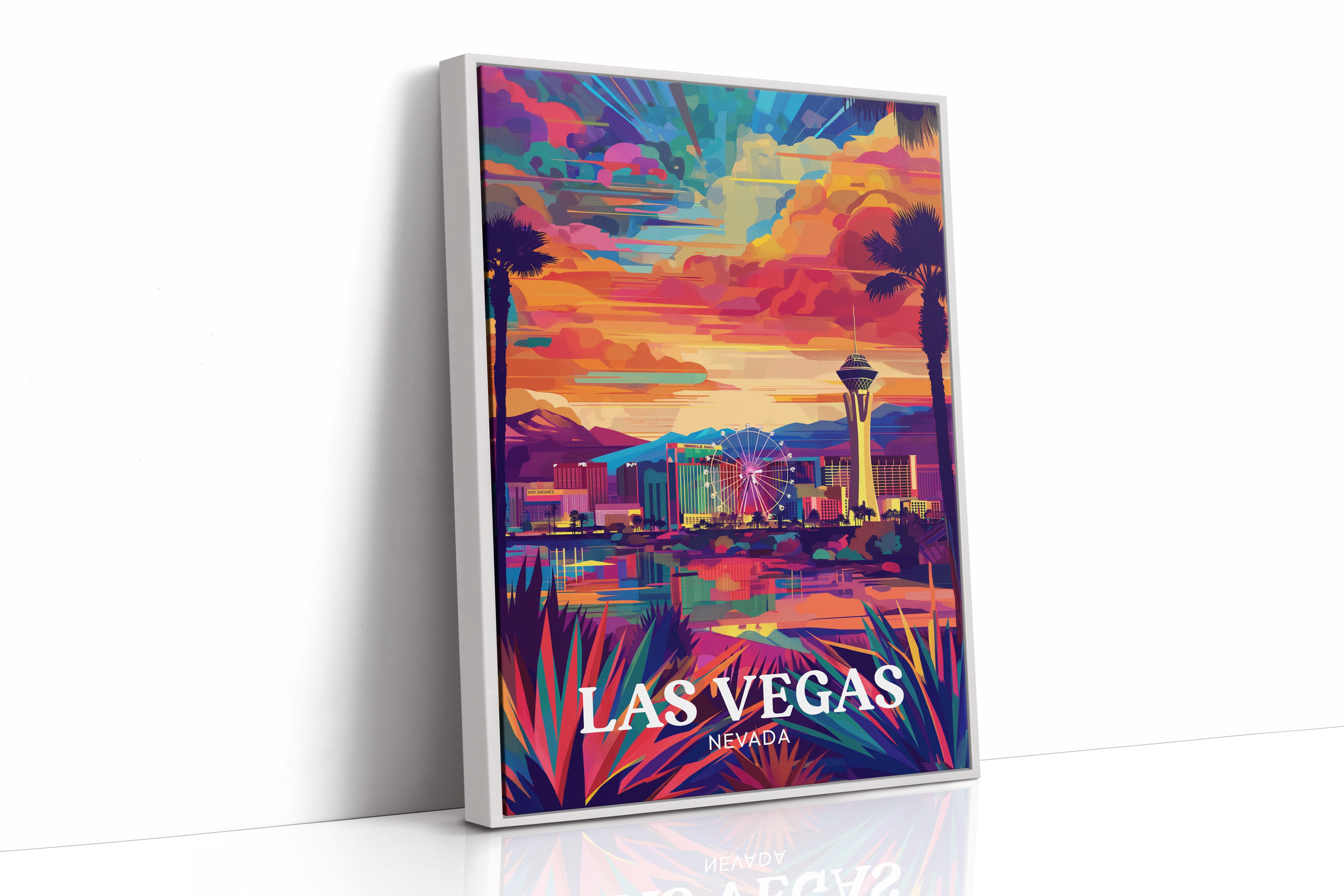 Desert Sunset Over Neon Dreams