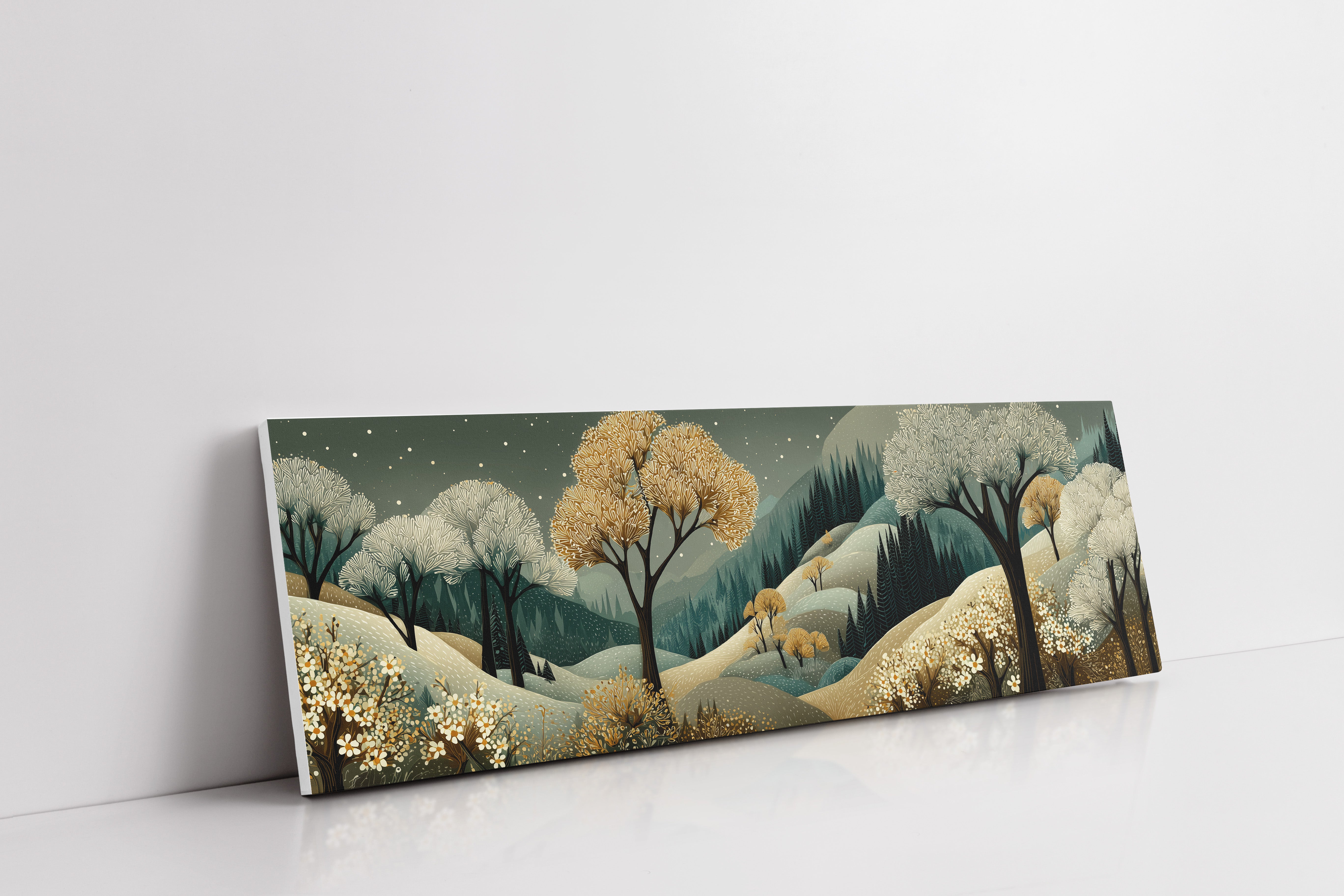 Golden Trees Beneath A Starlit Valley