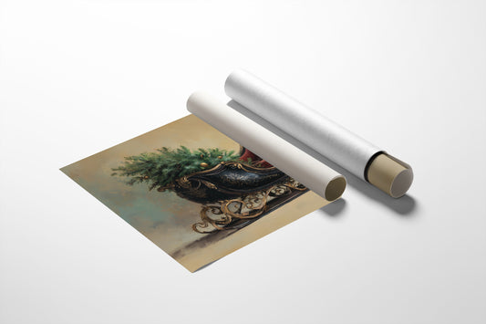 Vintage Sleigh Awaits December Magic