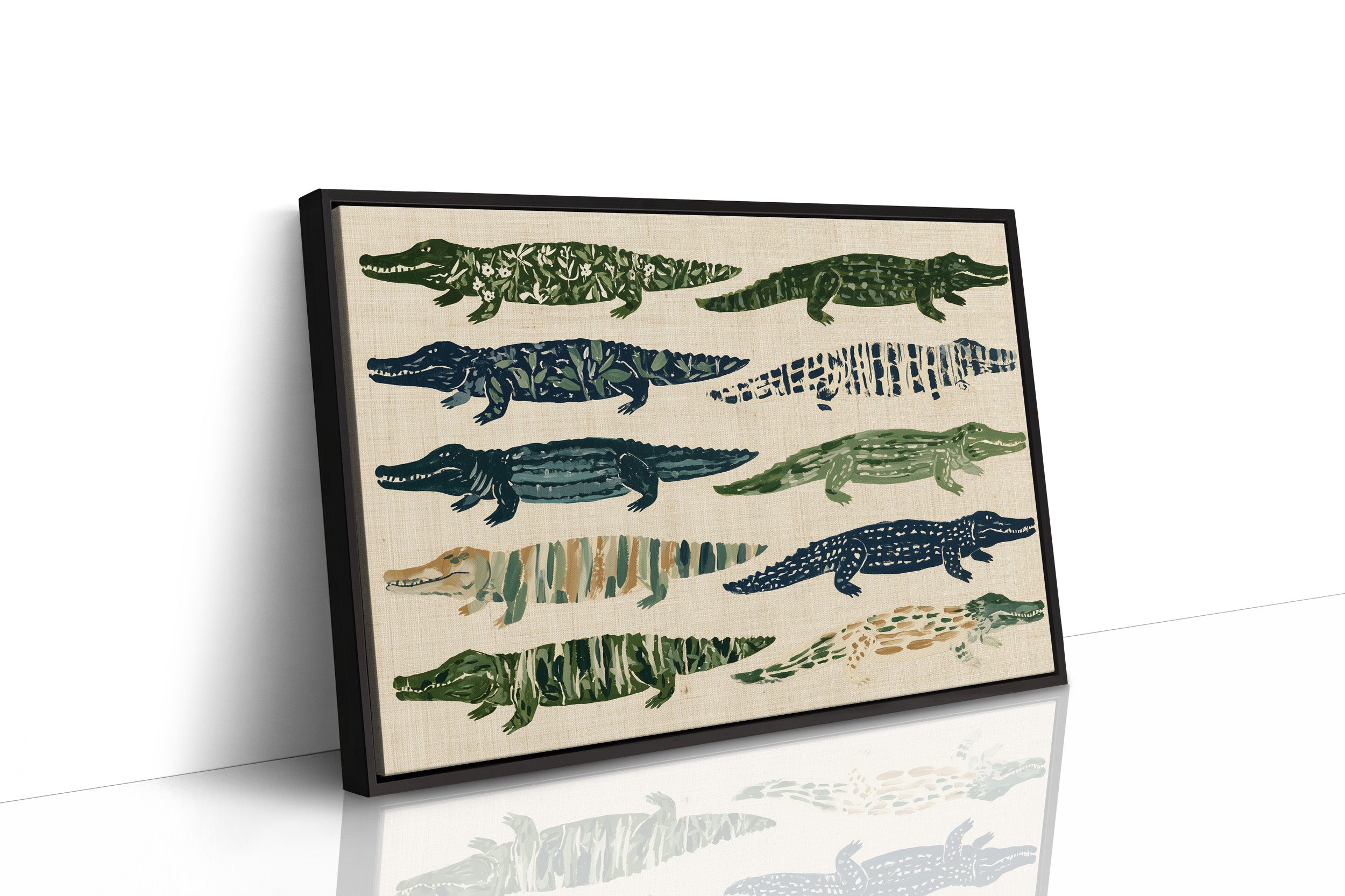 Ten Painted Alligators