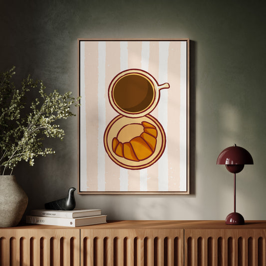 Morning Light Greets Fresh Croissant