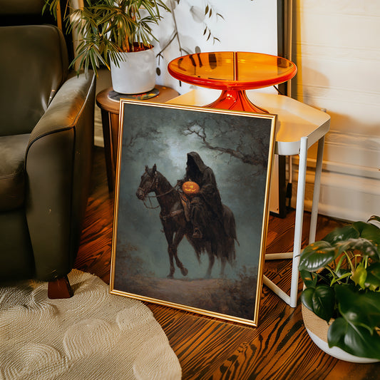 Haunting Rider Halloween Art Print - Gothic Wall Decor - Gallery Canvas image 9