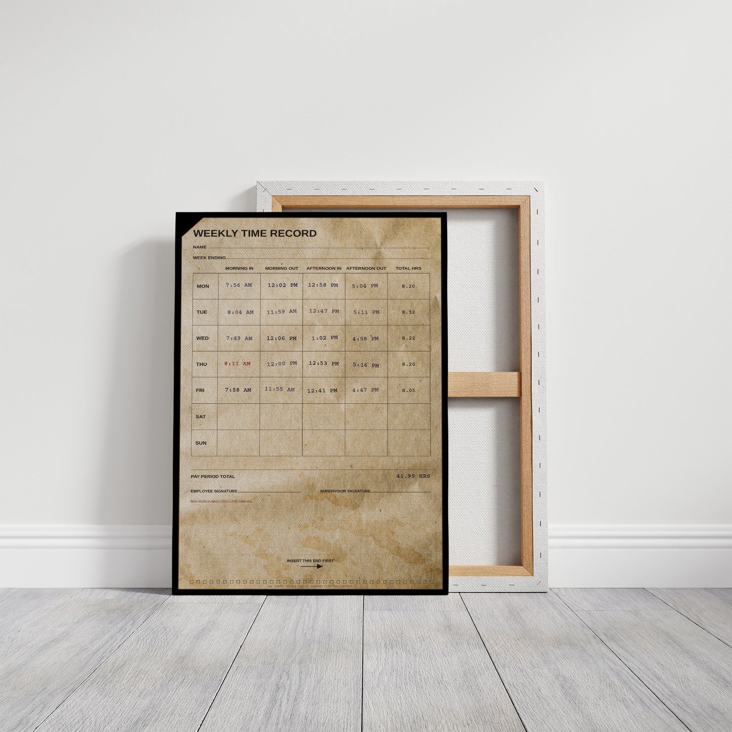 Clocked In: Weekly Time Record Print