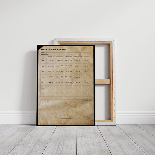 Clocked In: Weekly Time Record Print