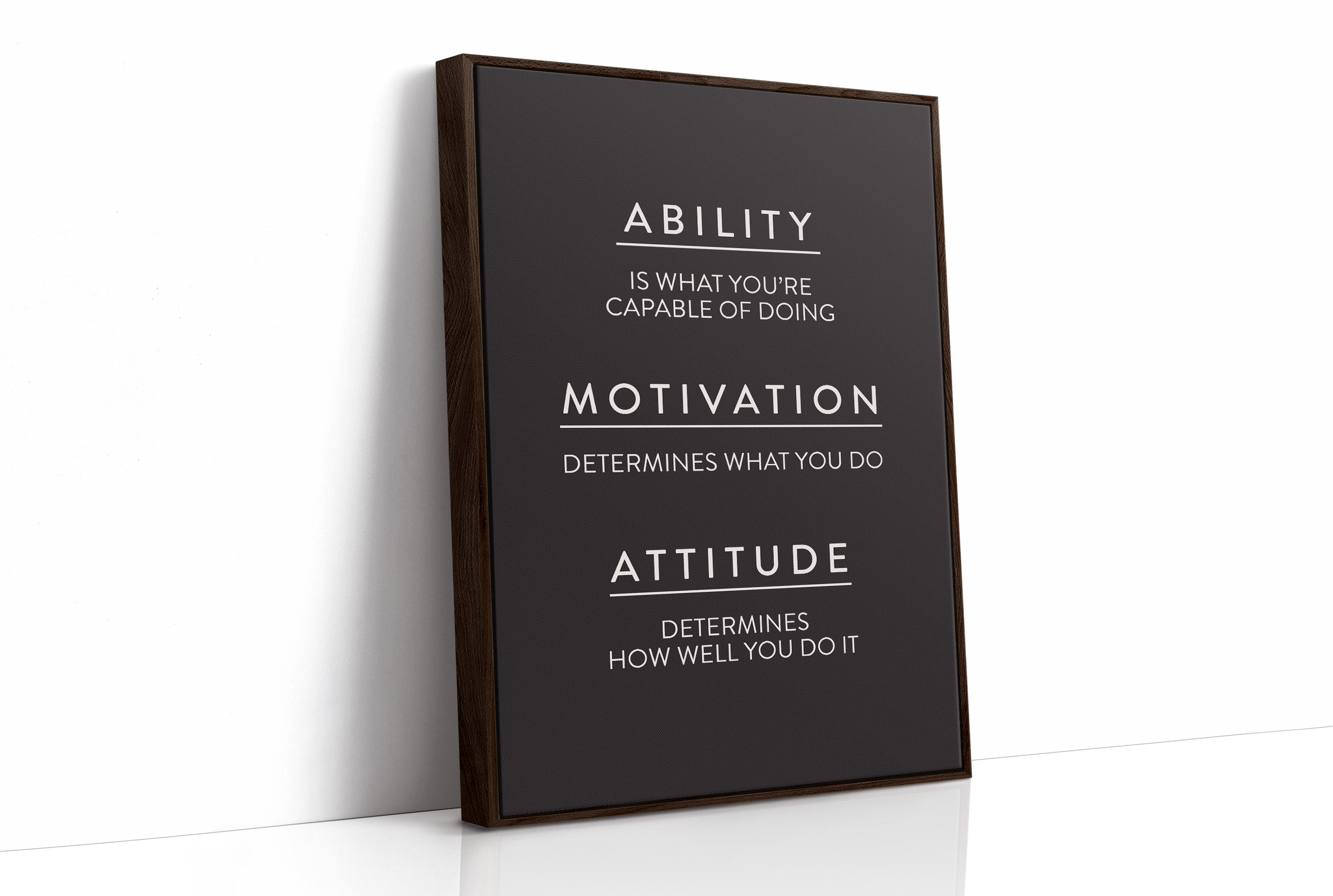 Ability Motivation Attitude Quote