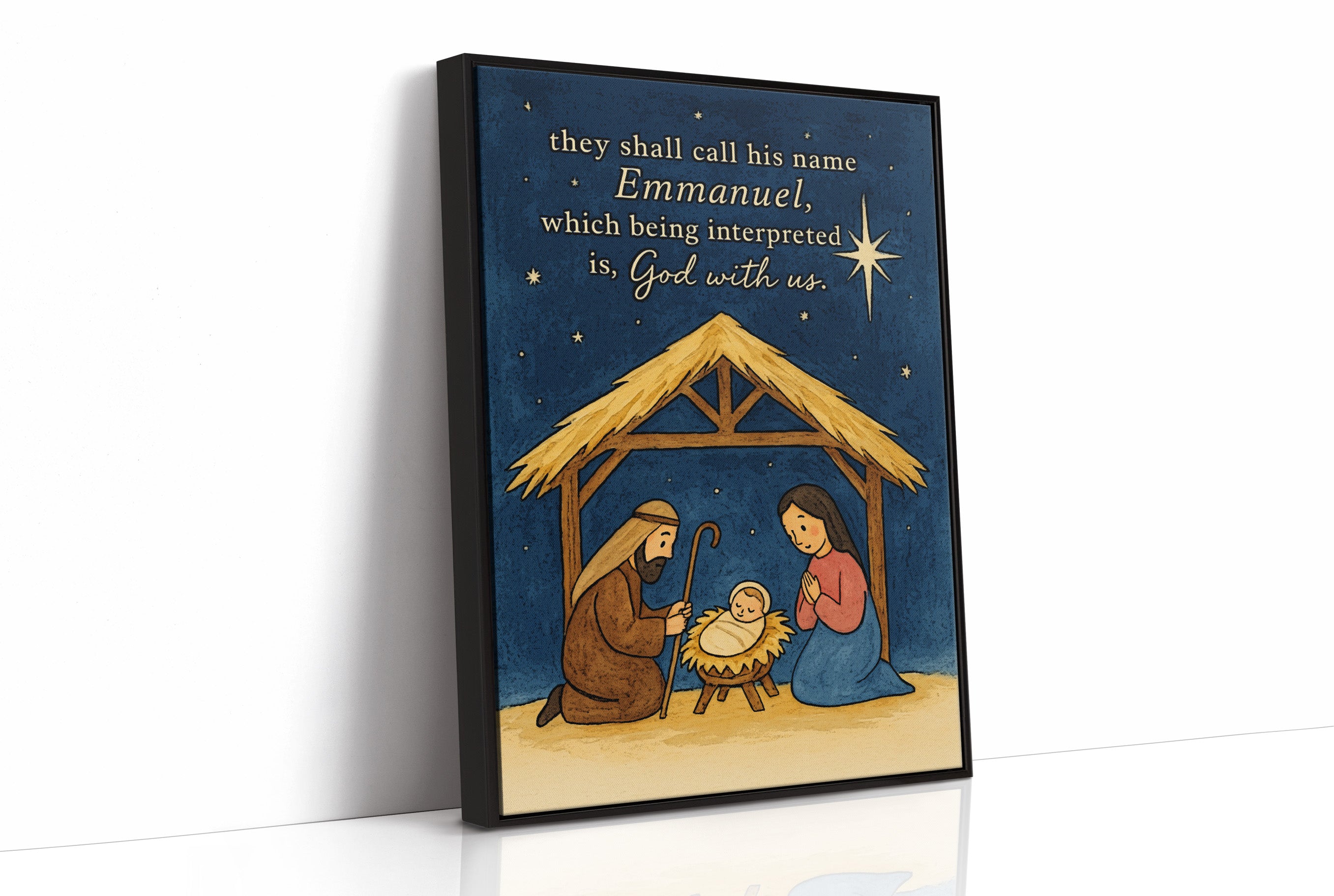 Starlit Manger Under Midnight Blue
