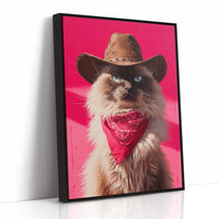 Feline Sheriff Rules Pink Mountains