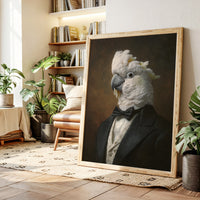 Dapper Cockatoo in Formal Attire