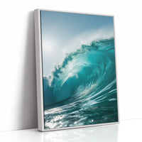 Turquoise Curl Against Weathered Boards