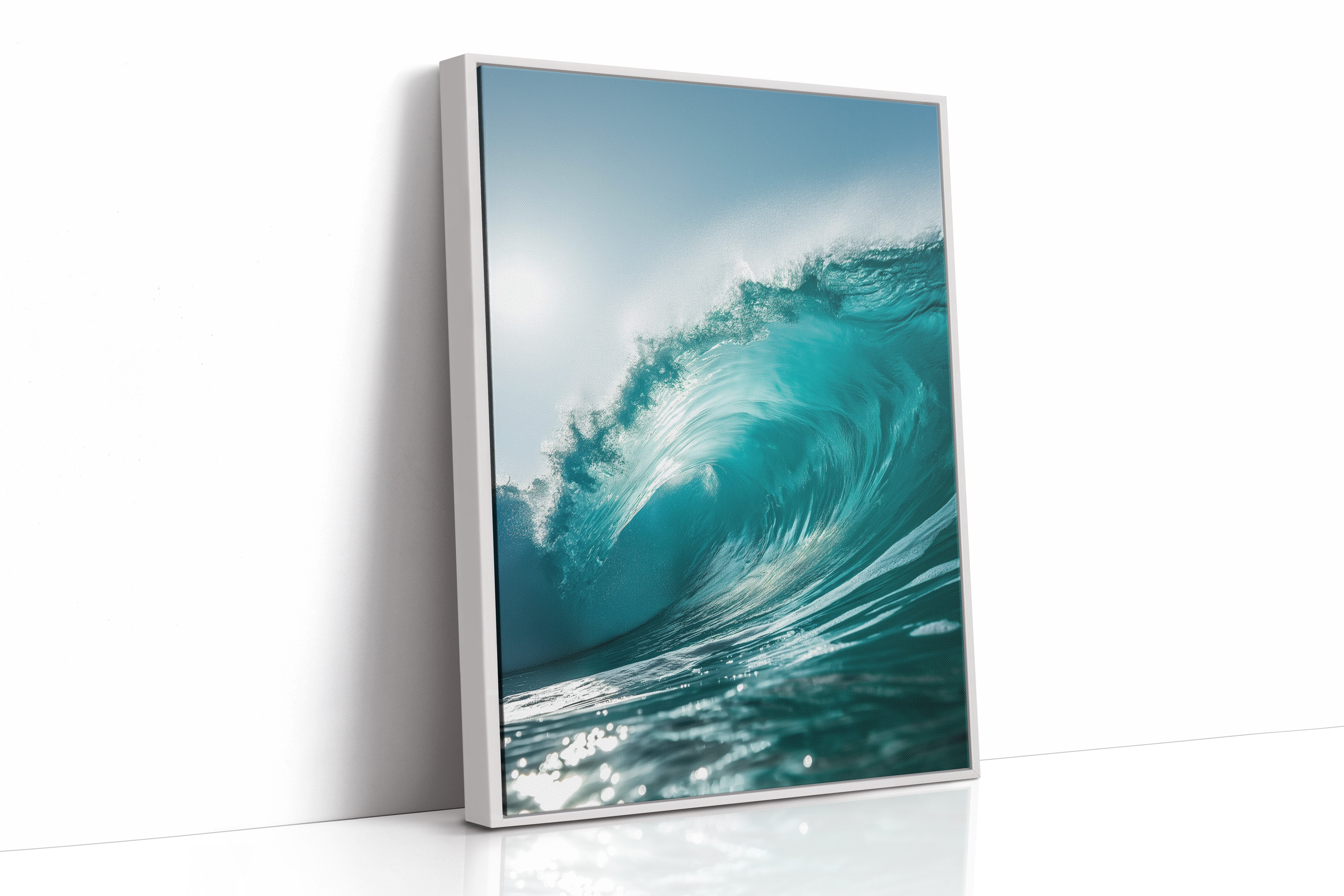 Turquoise Curl Against Weathered Boards