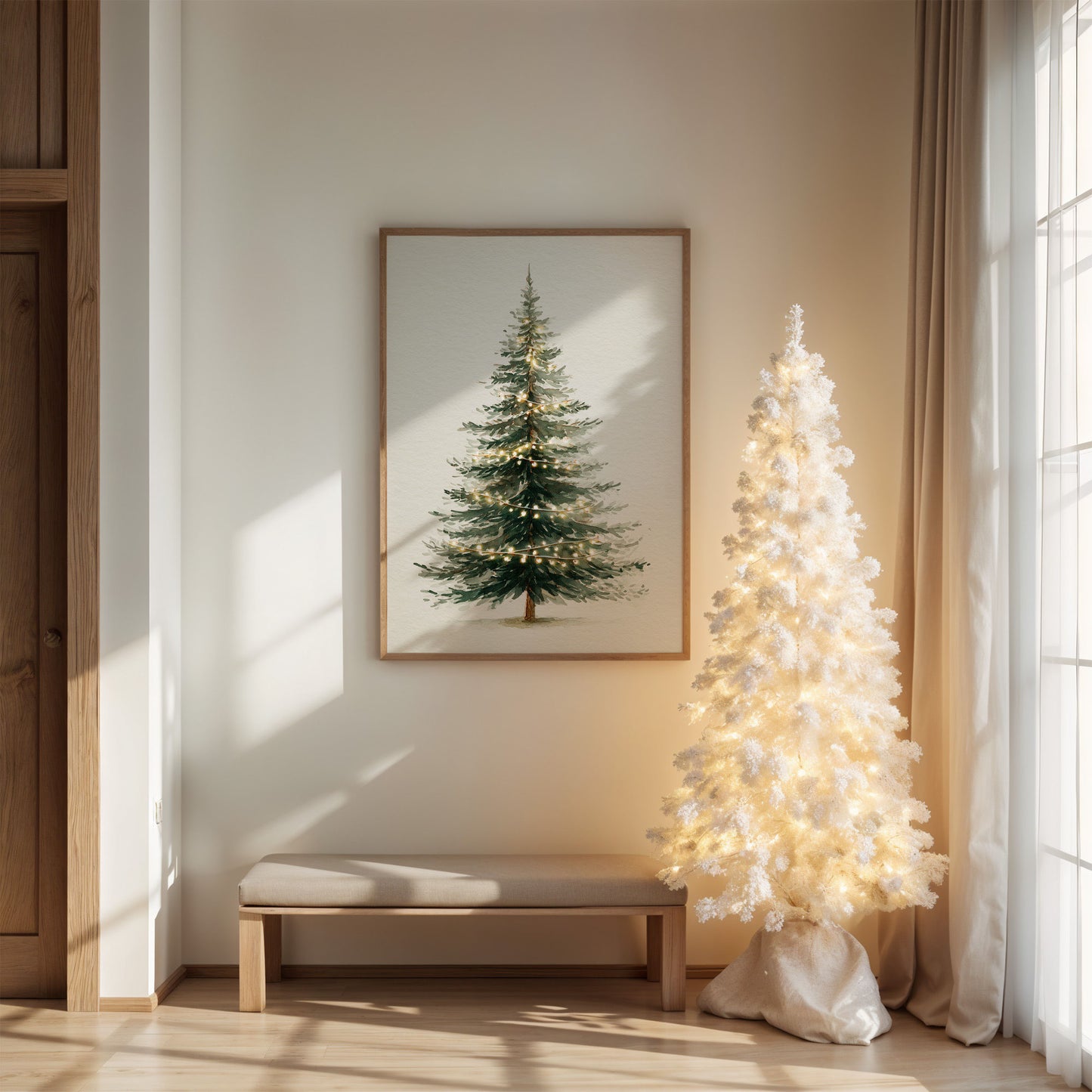 Evergreen Lights Dance Through Winter