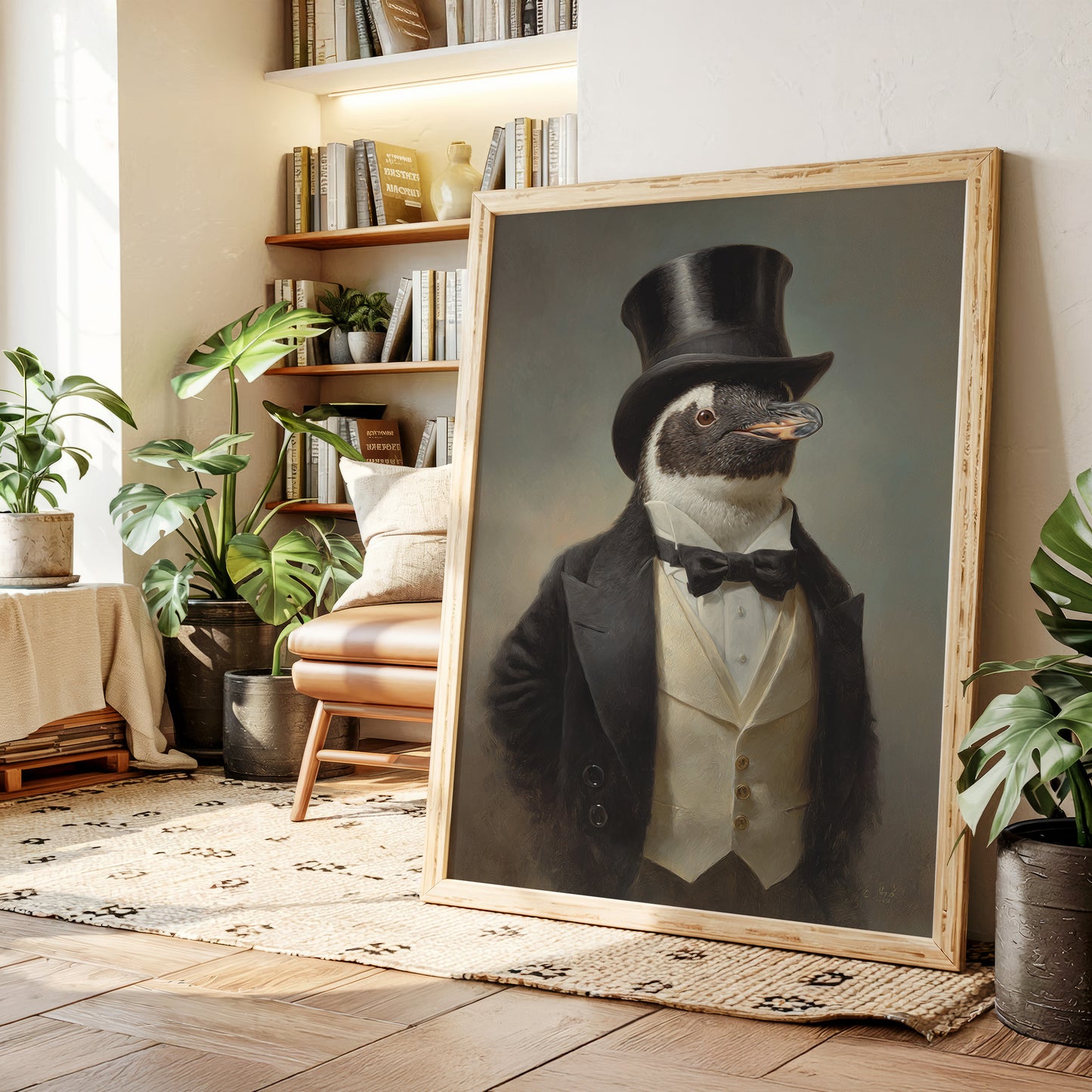 Dapper Penguin in Formal Attire