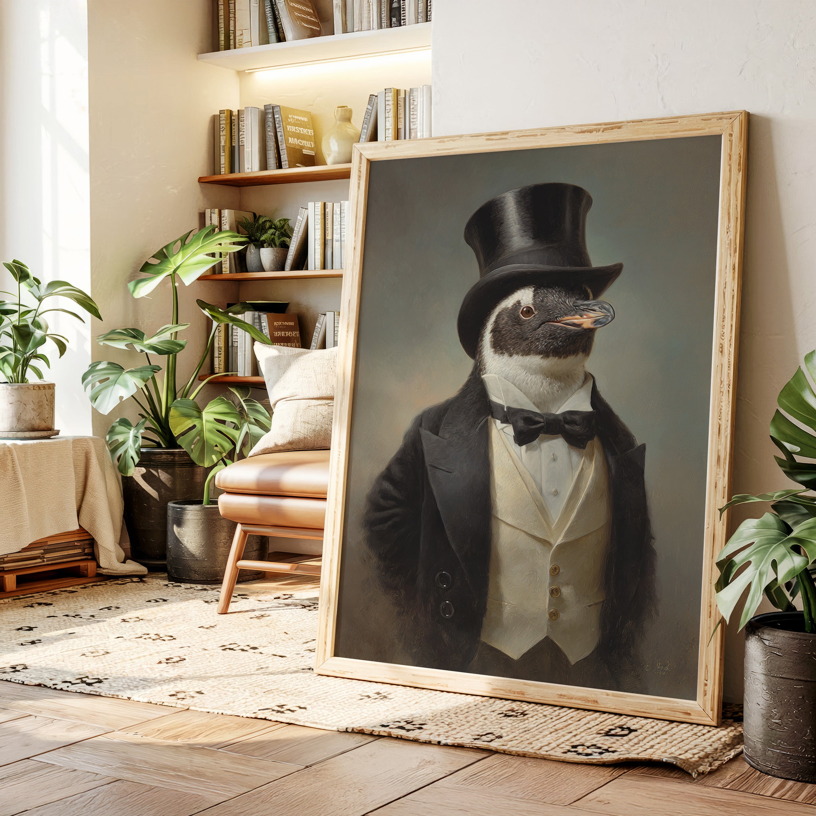 Dapper Penguin in Formal Attire