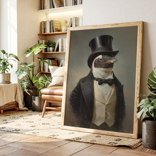 Dapper Penguin in Formal Attire