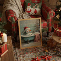 Snowman Takes A Warm Bath