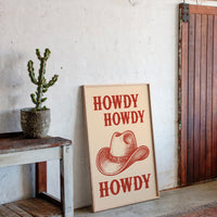 Howdy Howdy Western Hat Print