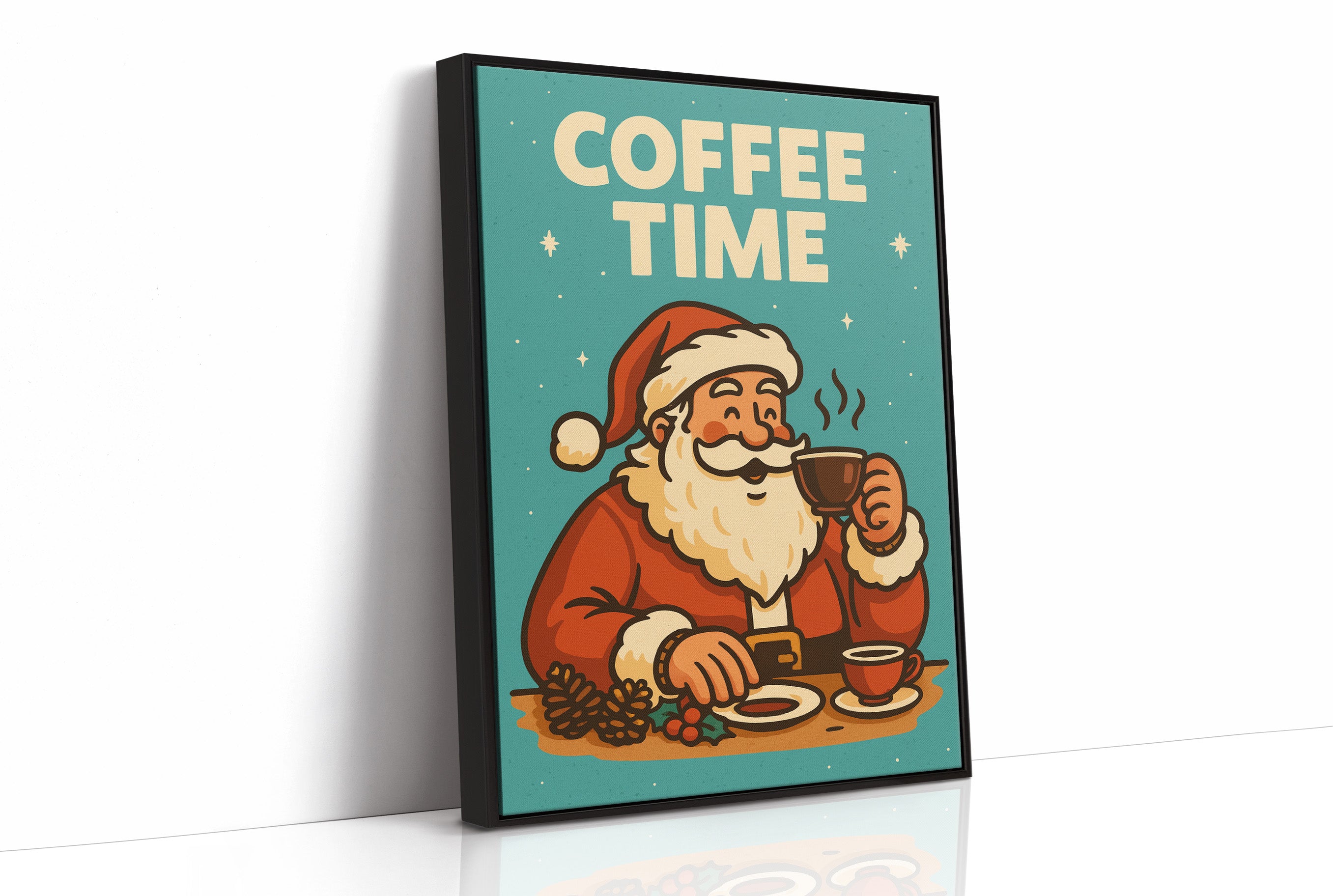 Santa Sips Before Morning Rush