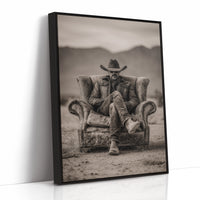 Leather Armchair Holds Desert Solitude