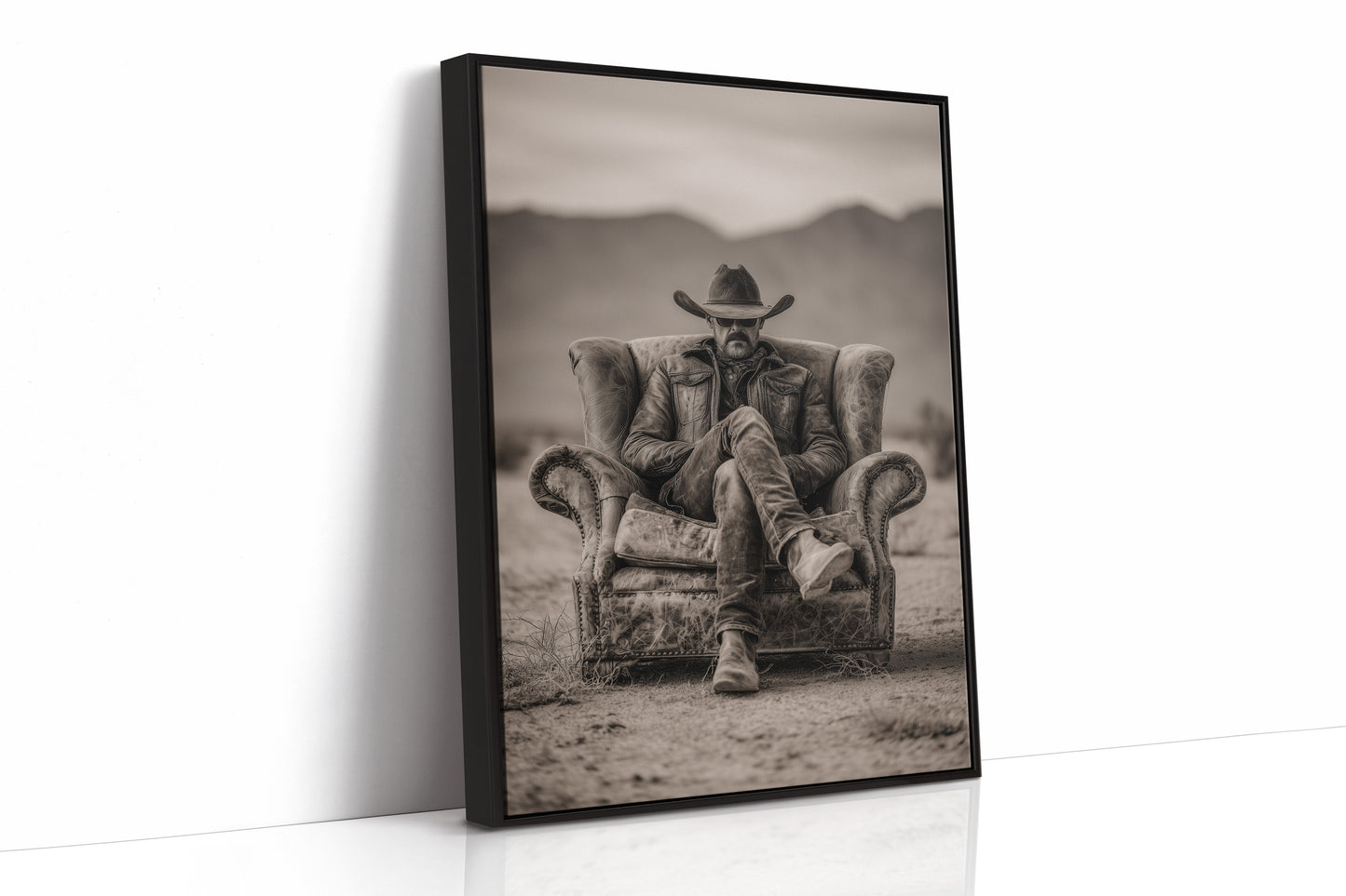 Leather Armchair Holds Desert Solitude