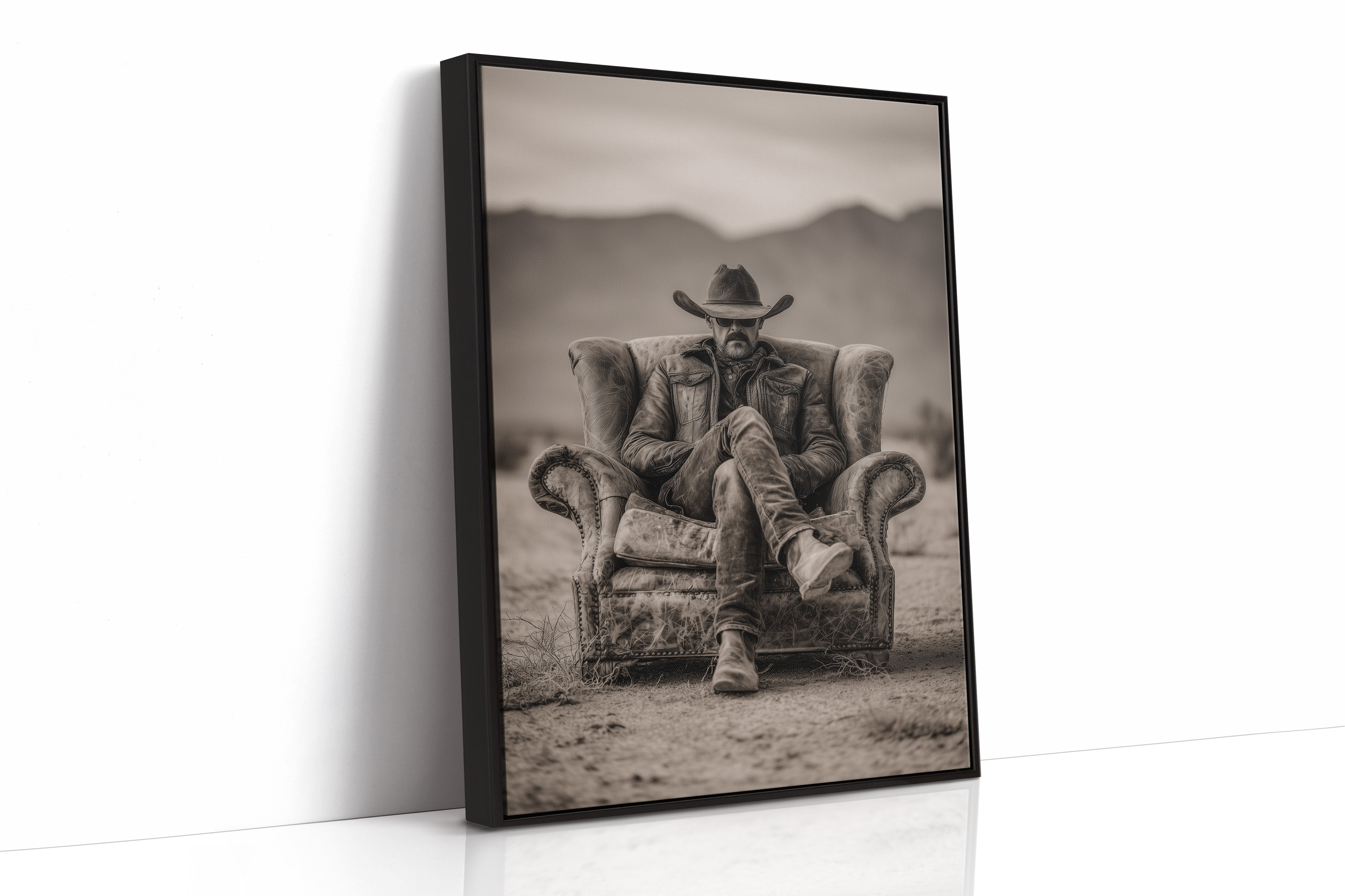 Leather Armchair Holds Desert Solitude