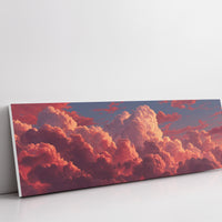 Crimson Clouds At Golden Sunset