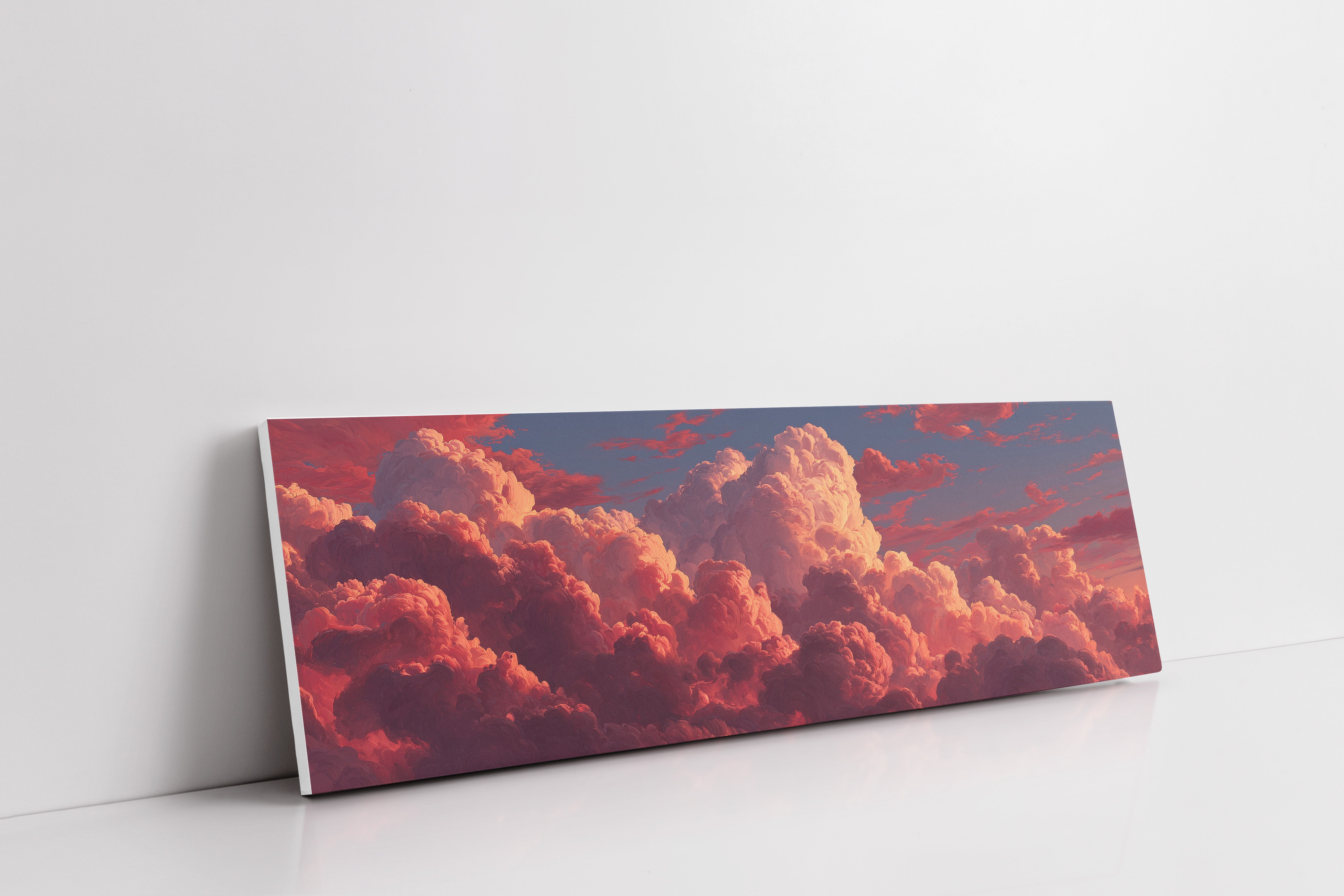 Crimson Clouds At Golden Sunset