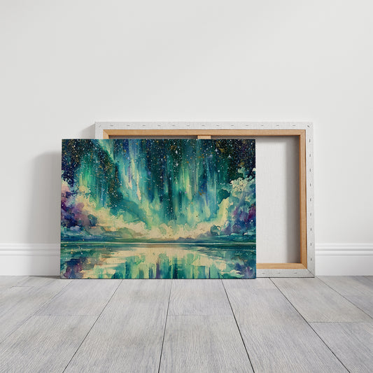 Aurora Spills Into the Lake