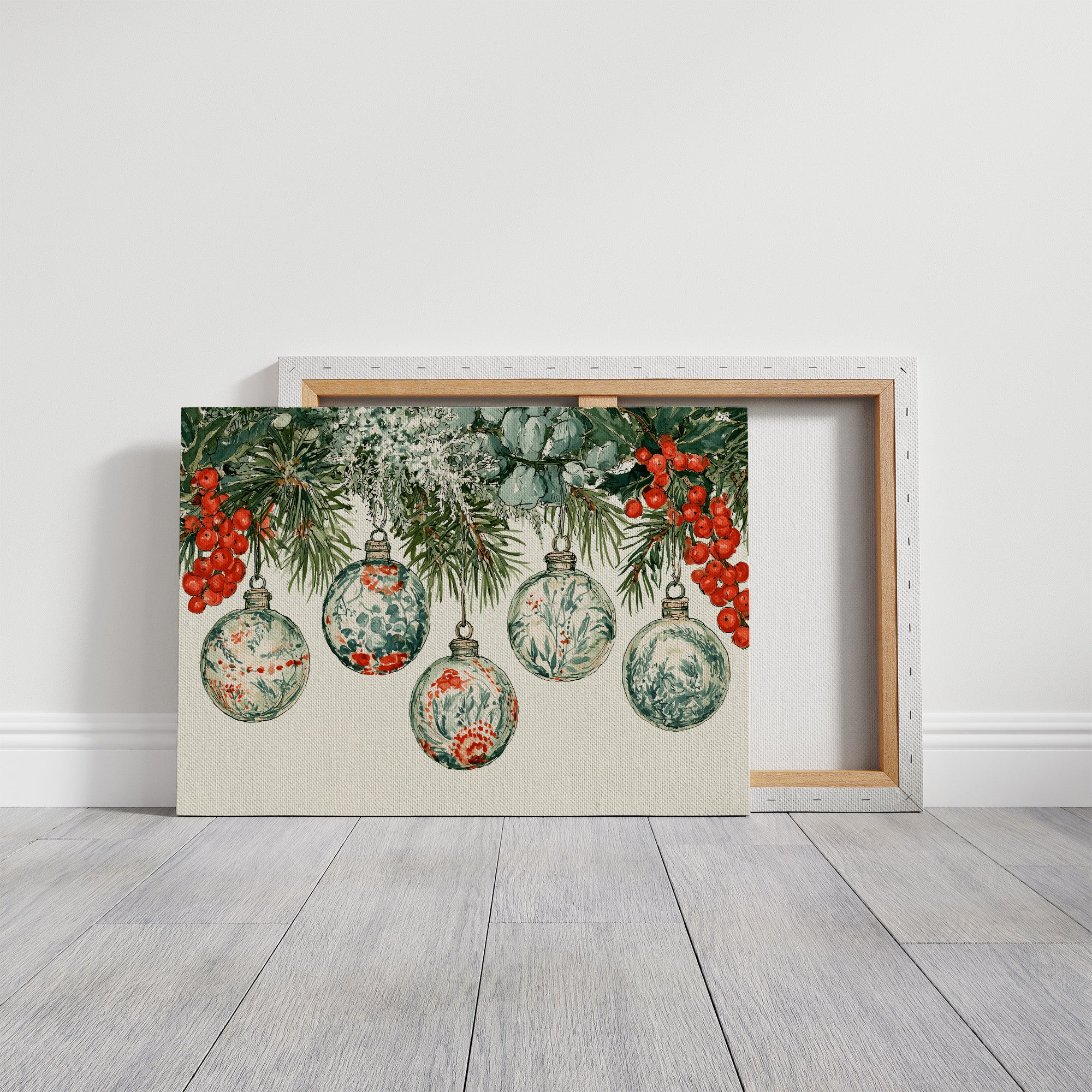 Painted Glass, Winter Berries