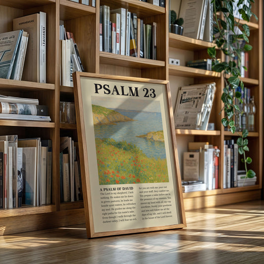 Psalm 23 Coastal Peace Print