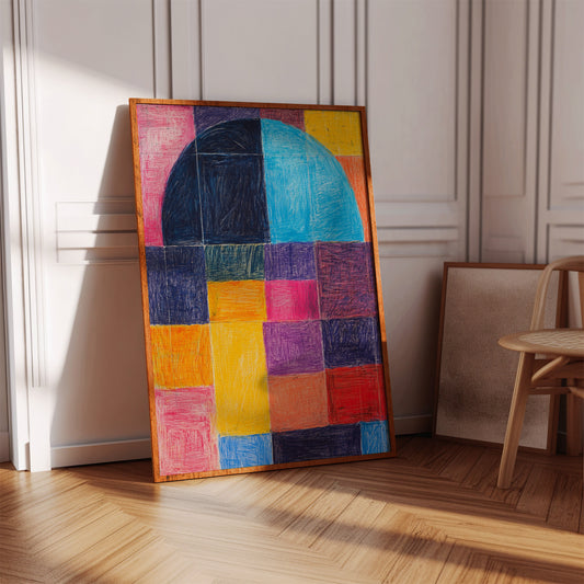 Colors Dance Through City Windows