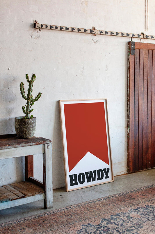 Howdy Western Banner Print