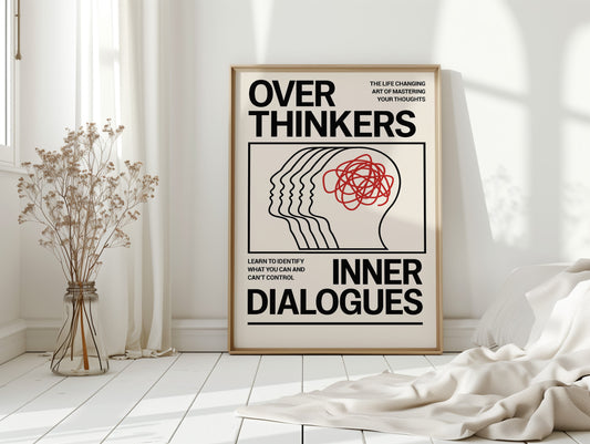 Overthinkers Inner Dialogues – Bold Modern Mental Health Print
