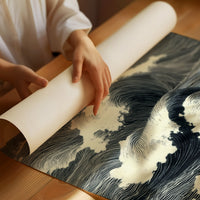 Waves Draw Stories In Midnight Ink