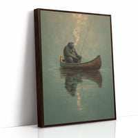 Contemplative Angler: Primate's Solitary Voyage