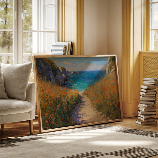 Poppies Dance Along Ocean Trails