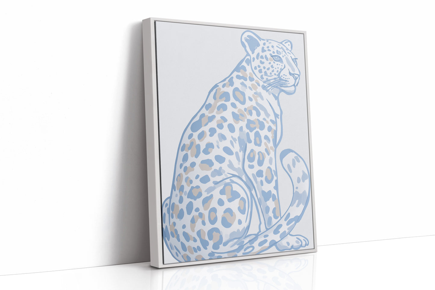 Azure Leopard In Desert Calm