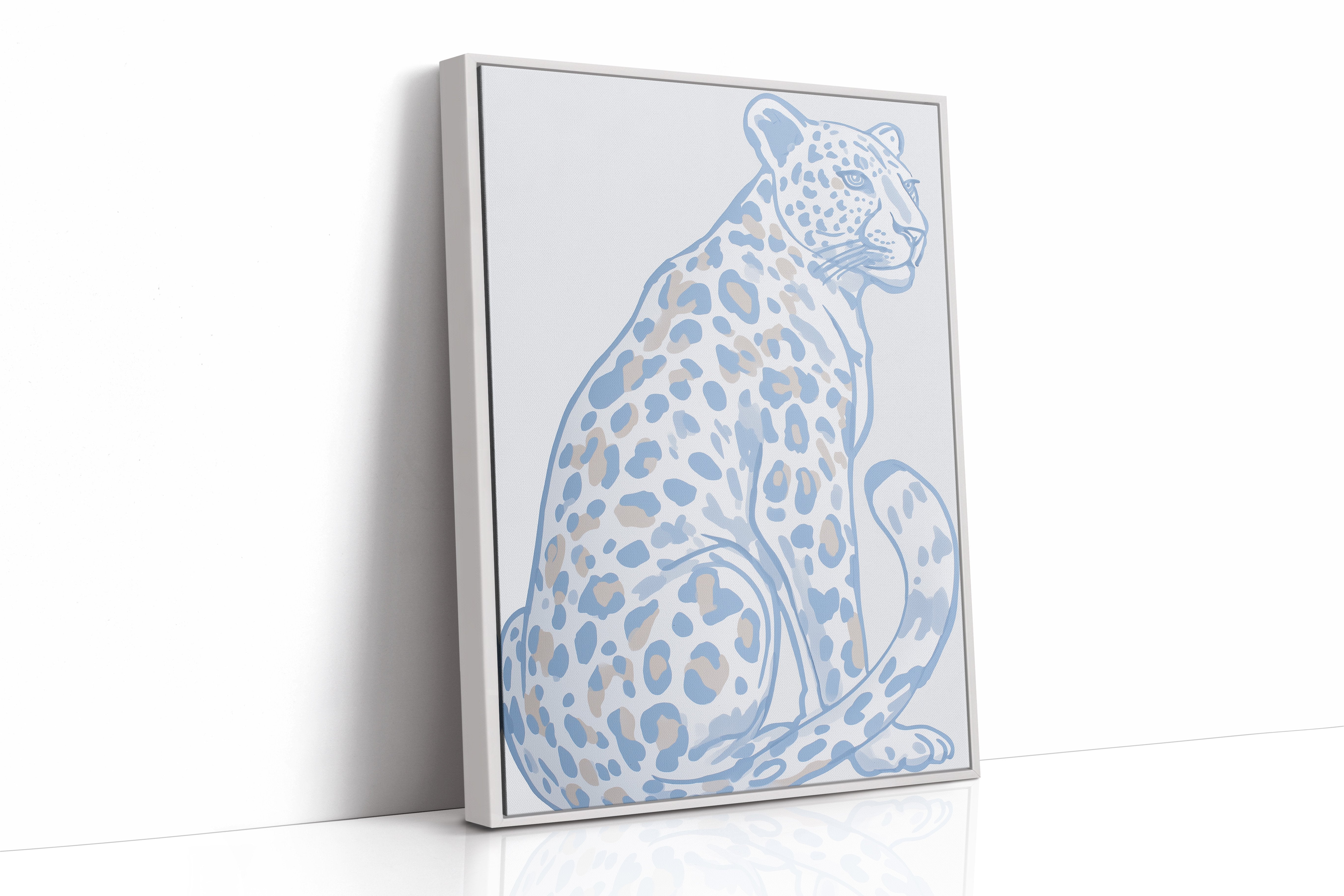Azure Leopard In Desert Calm