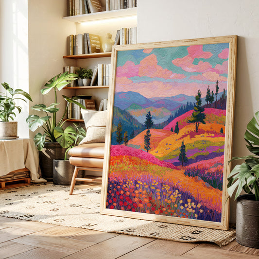 Fields Ablaze With Color