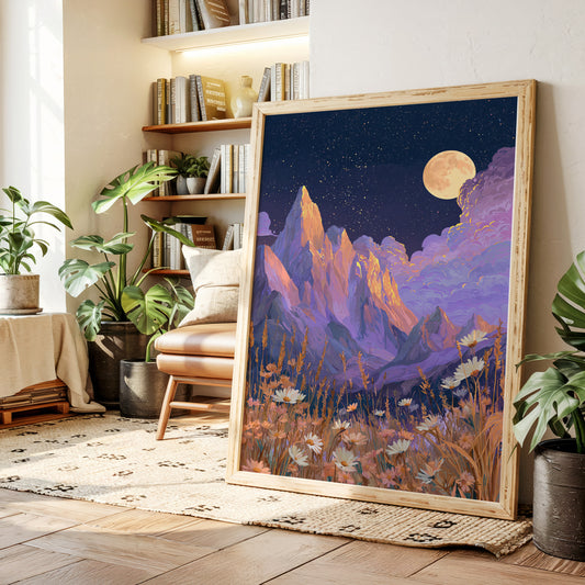 Moonlit Peaks and Meadow Serenades
