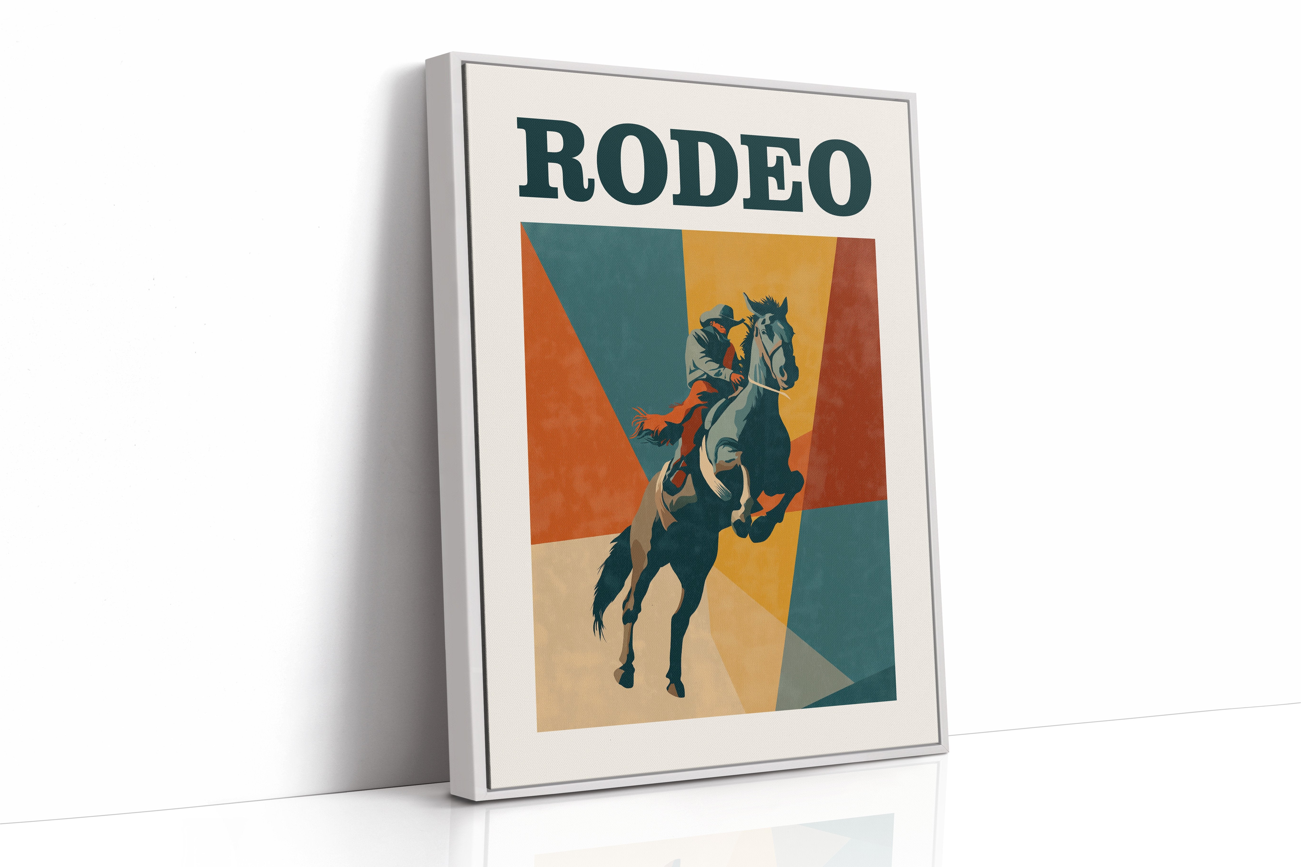 Bucking Bronco Through Color Fields